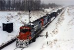 Transfer rolls west in the snow